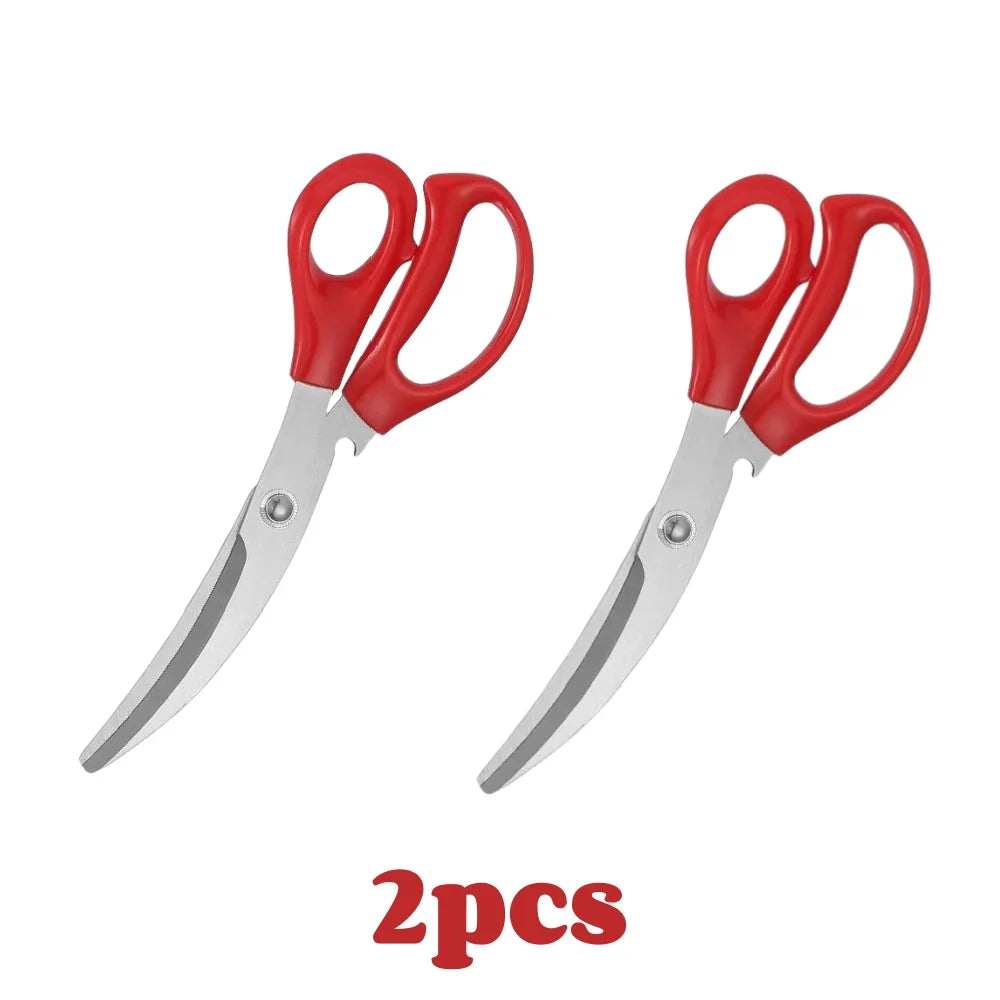 Professional Stainless Steel Kitchen Scissors — Multifunctional