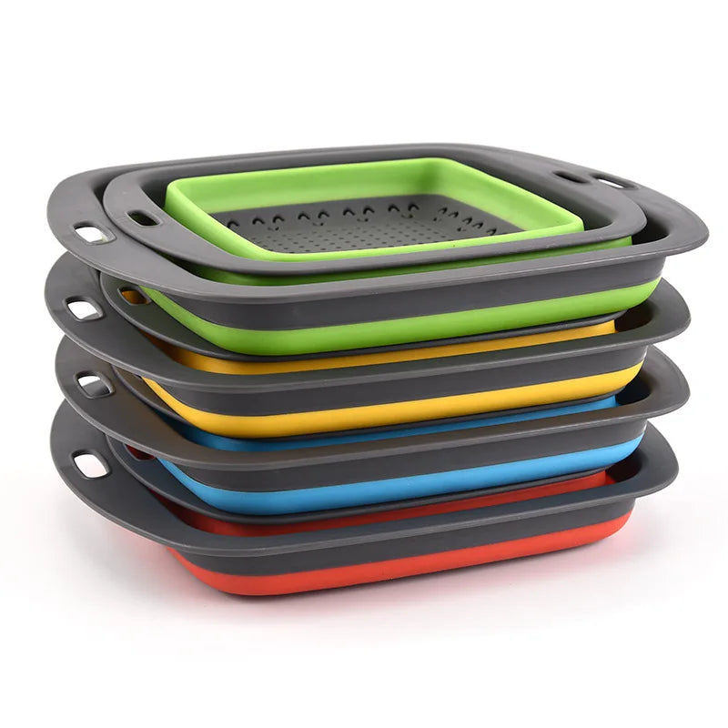 Foldable Silicone Colander — Collapsible Kitchen Strainer
