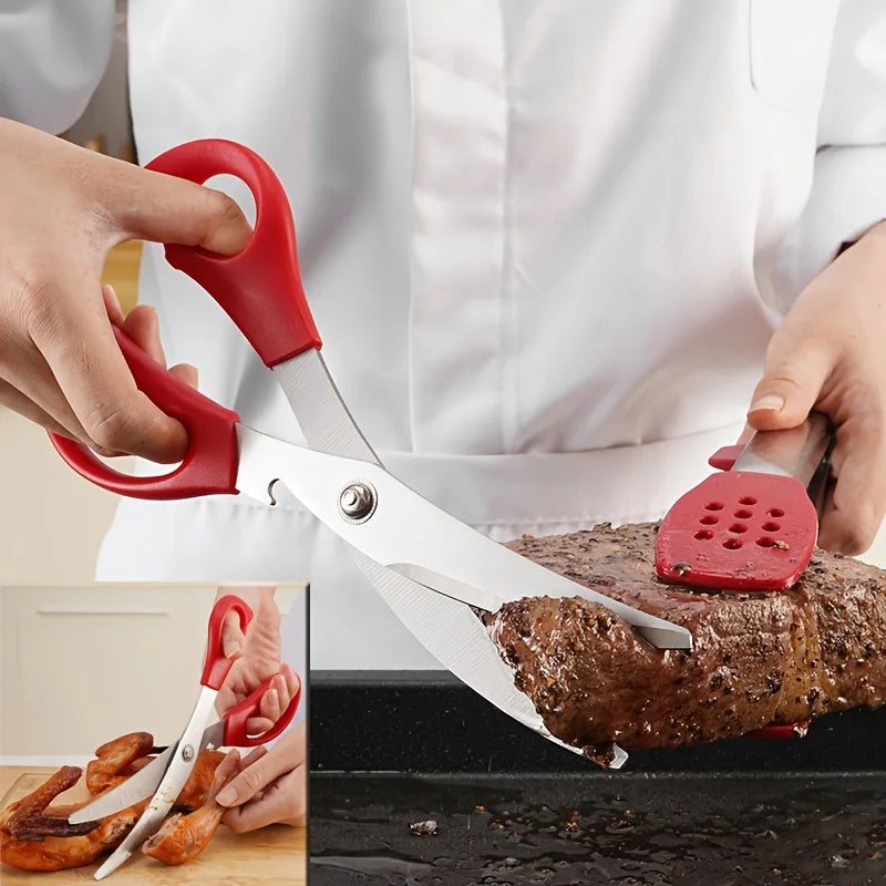 Professional Stainless Steel Kitchen Scissors — Multifunctional