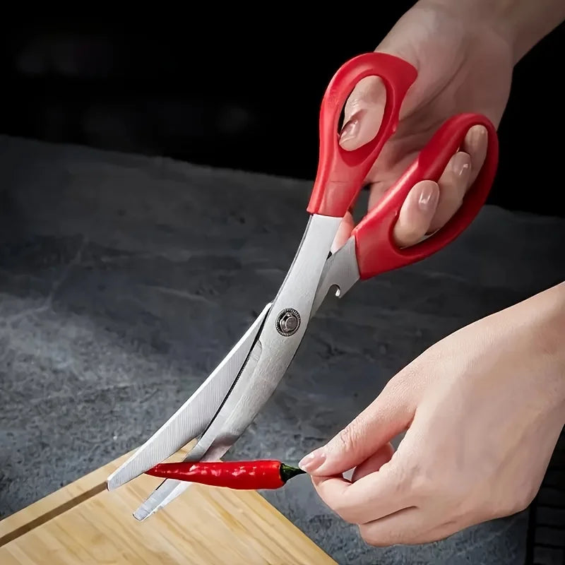 Professional Stainless Steel Kitchen Scissors — Multifunctional